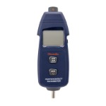 Digital Tachometer with combined laser and mechanical contact